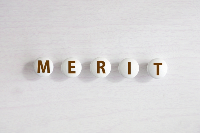 メリット 丸いボタン MERIT